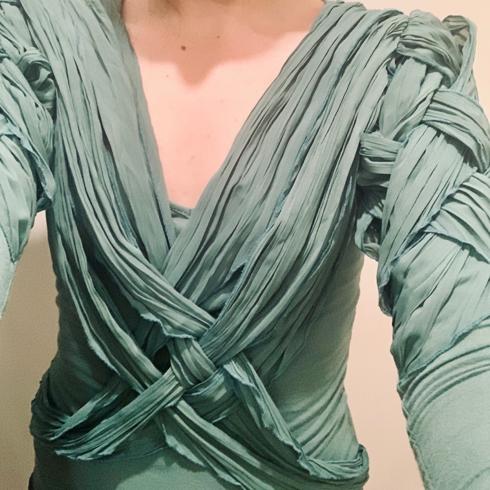 Criss Cross Combo Long Sleeve Top